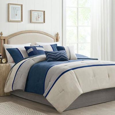 Palisades Comforter Bed Set Blue, King, Blue