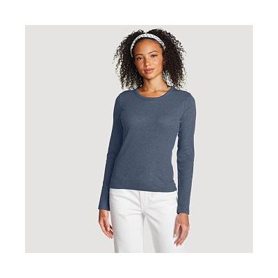 Eddie Bauer Women's Infinity Slub Long-Sleeve Crew - Mauve - Size XXL