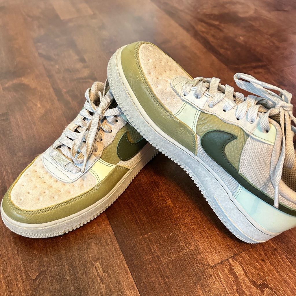 Nike Shoes | Women’s Nike Air Force One Shoes. Size 9.5 | Color: Green | Size: 8.5
