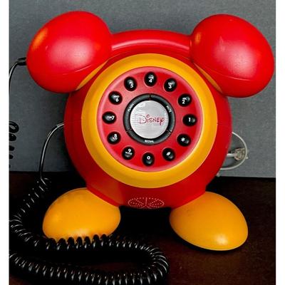 Disney Cell Phones & Accessories | Vintage Disney Red & Orange Push Button Corded Telephone Phone | Color: Red | Size: Os