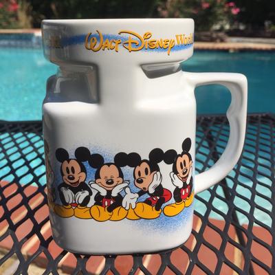 Disney Dining | Vintage Disney Mickey Mouse Travel Coffee Mug | Color: White | Size: Os