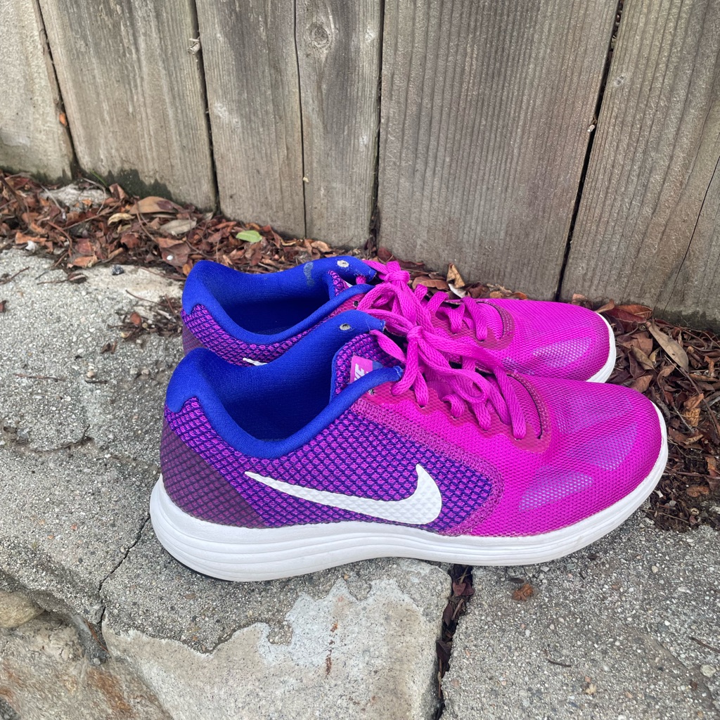 Nike Shoes | Women’s Purple Blue Nike Tennis Shoes Size 7 | Color: Purple | Size: 7