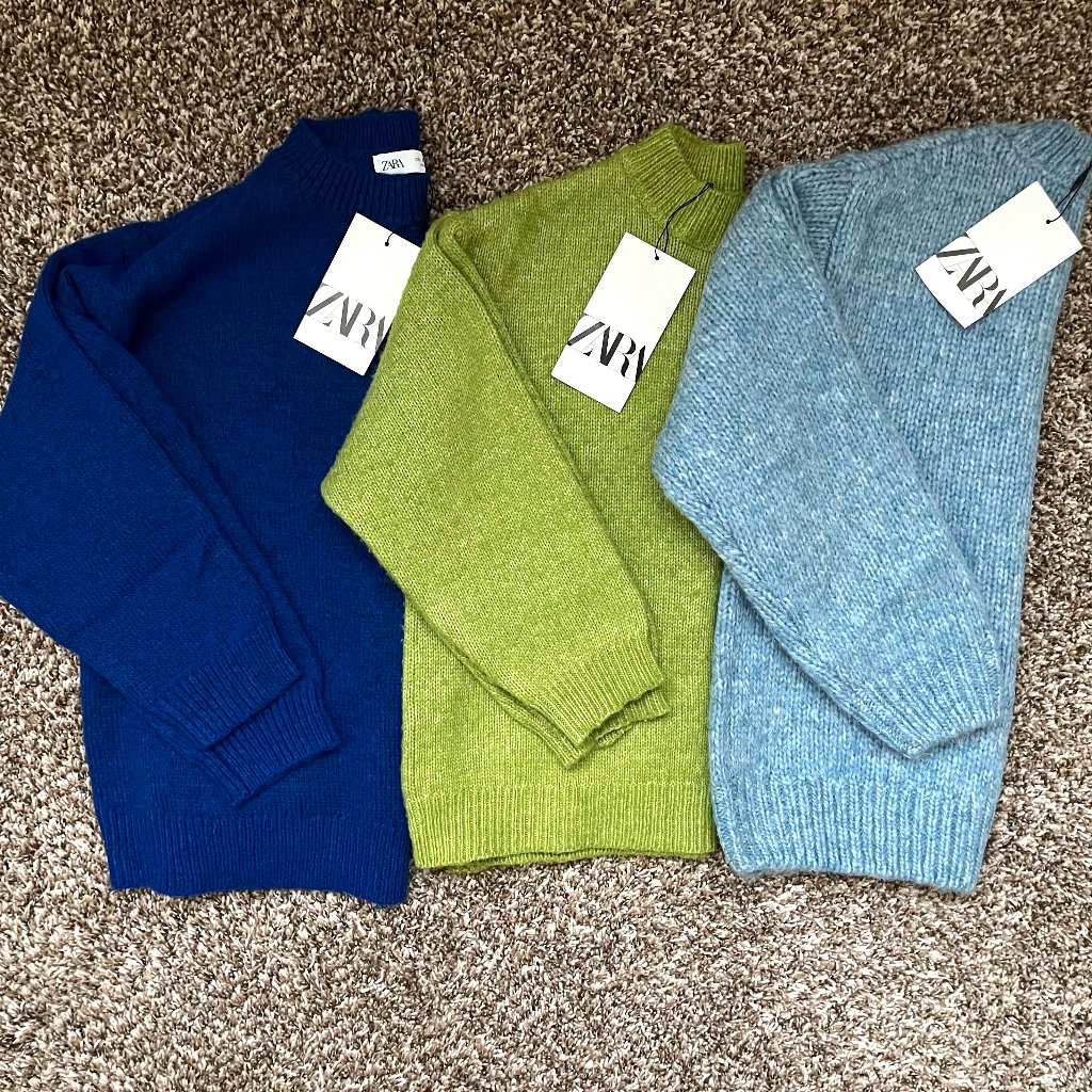 Zara Shirts & Tops | Zara Kids - Boys Clothing Bundle - Size 8-9 Years (3 Sweaters) | Color: Blue/Green | Size: 8b