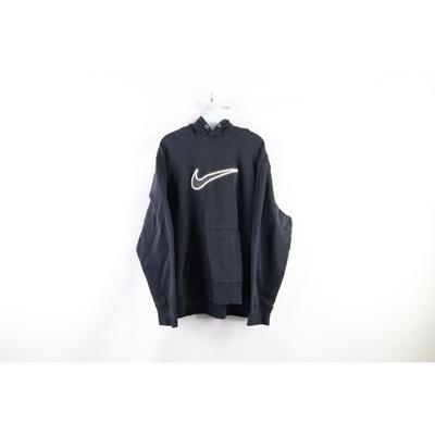 Nike Shirts | Vintage Nike Mens 2xl Faded Travis Scott Felt Big Swoosh Hoodie Sweatshirt Black | Color: Black | Size: 2xl