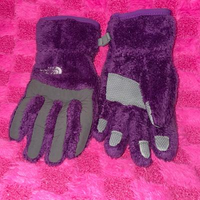 The North Face Accessories | The North Face Purple Fleece Gloves | Color: Gray/Purple | Size: Osg