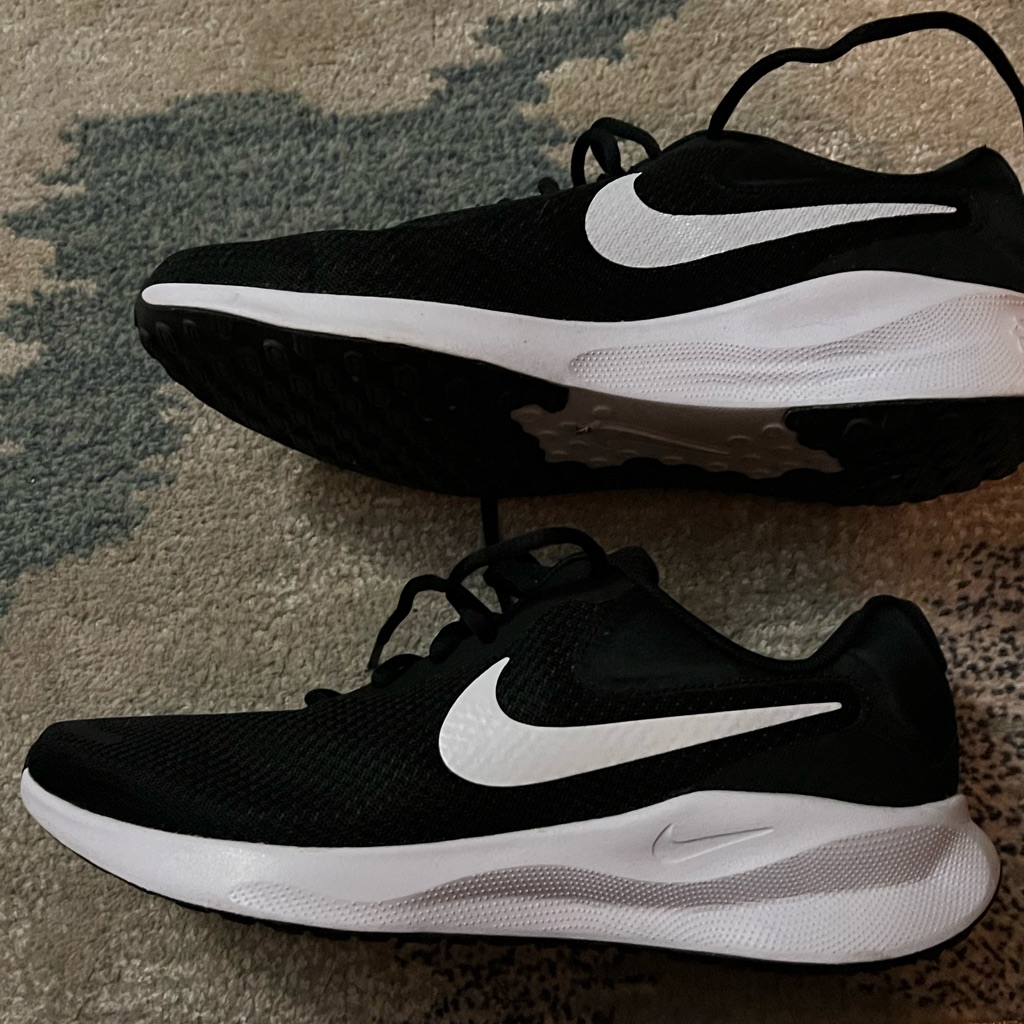 Nike Shoes | Women’s Nike Tennis’s Shoes Size 11 Wide Black & White | Color: Black/White | Size: 11 Wide