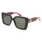 Gucci GG1861S Unisex-Sonnenbrille Vollrand Eckig Acetat-Gestell, schwarz