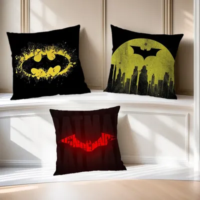 Bequemer weicher B-B-B-B-Batman-Kissenbezug für Sofa, Wohnzimmer, Zuhause, Büro, Dekoration, Image