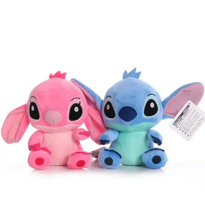 20 cm Anime Stich Plüsch Kawaii Spielzeug TV Gleichen Absatz Rolle Anhänger Puppe Kinder Geburtstag Geschenke Paar Modelle