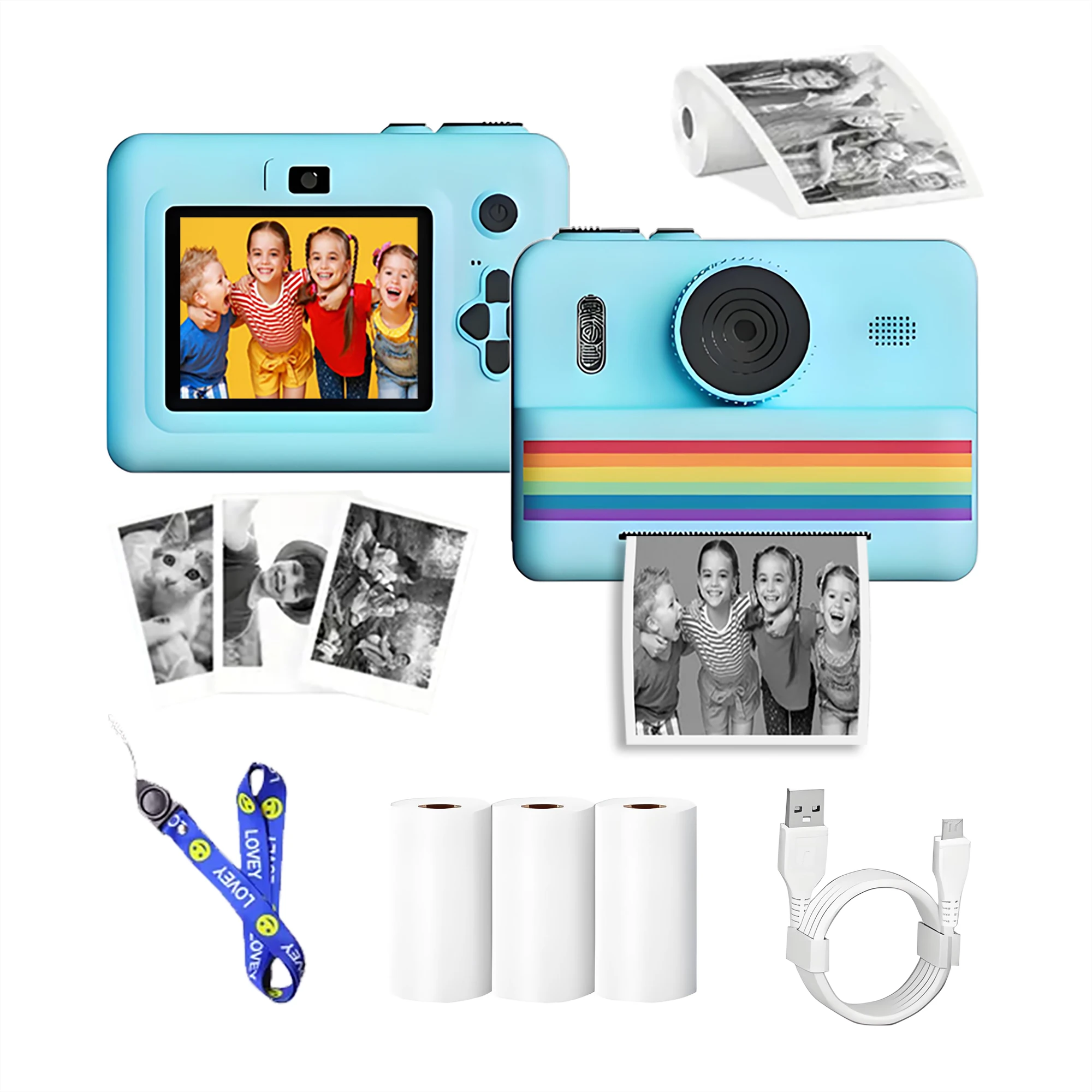 Digitalkamera für Kinder Sofortdruck Die Kamera kann sofortige Sofortdruckkamera für Kinder drucken und ist eine tragbare kleine Kamera Image