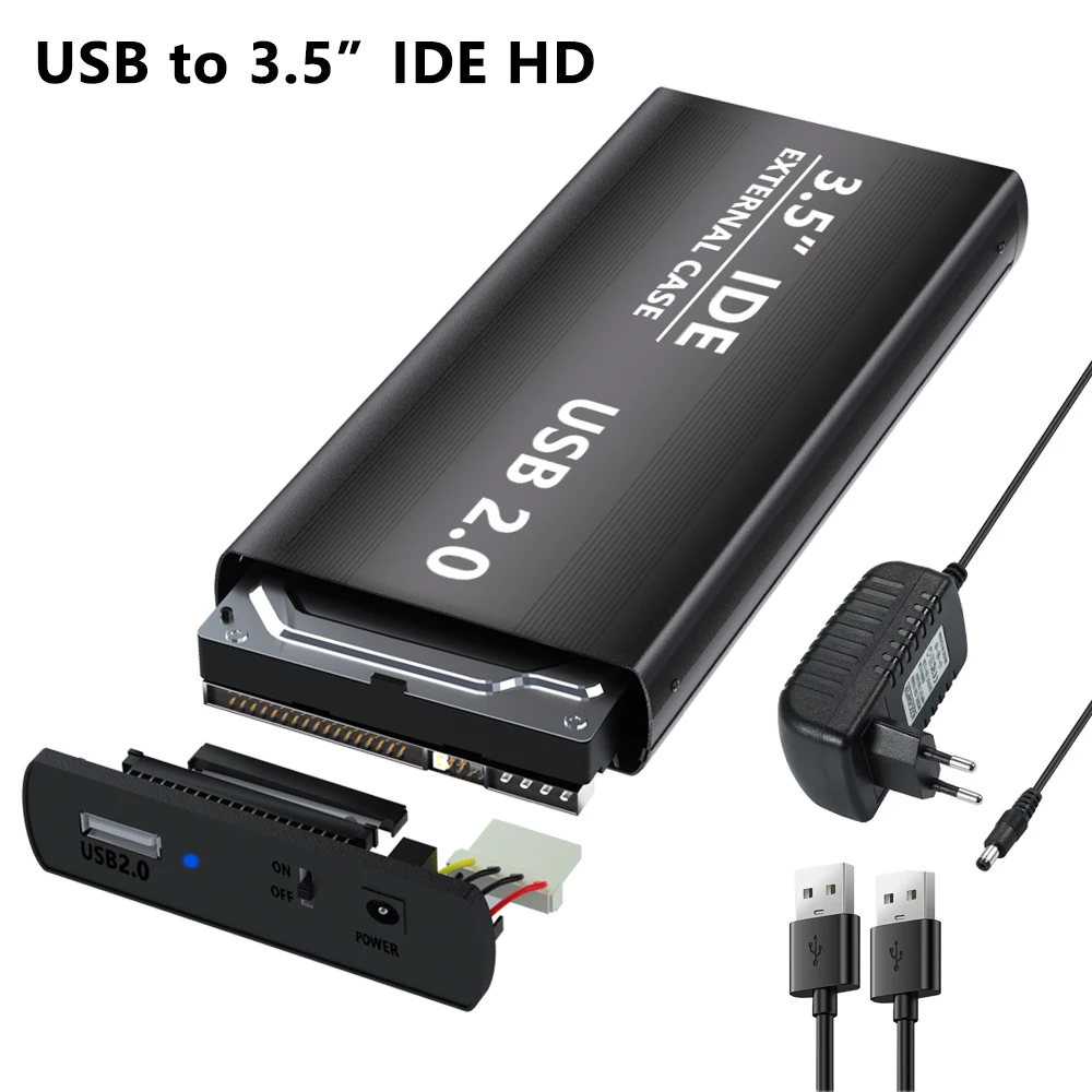 Für 3,5 Zoll IDE HD 2,5 Zoll HDD USB2.0 Festplatte 2,5 Zoll 3,5 Zoll Gehäuse Externe Box für Desktop-Computer PC Laptop Telefon Image