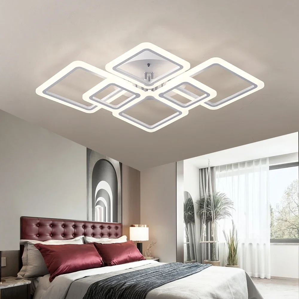 Moderne LED-Kronleuchter, intelligente Deckenleuchte für Zuhause, Wohnzimmer, Schlafzimmer, Arbeitszimmer, Pendelleuchte, LED-Kronleuchter für den Innenbereich