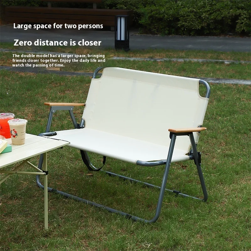 Outdoor Camping Klappstuhl Tragbare Camping Strand Liege Doppel Multifunktionale Freizeit Rückenlehne Angeln Stuhl