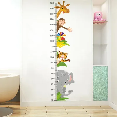 Neue selbst klebende Tierhöhe aufkleber für Kinderzimmer, die die Höhe für die Wand dekoration von Image