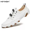 Herren Freizeitschuhe Kuhleder Weiße Turnschuhe Outdoor Schuhe Herren Loafer Vintage Slip On Designer Flats Freizeit Plus Größe 38-47