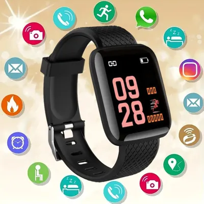 Smart Uhr 116Plus D13 Y68 Sport Armband Laufen Fitness Monitor Track Herzfrequenz Nachricht Erinnern Männer Smartwatch Frau Uhr Image