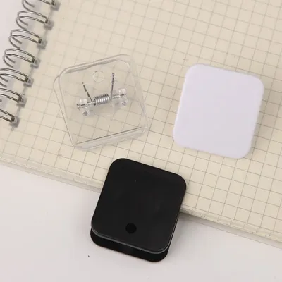 5pcs Mini Simple Cute Square Transparent Acrylic Clip Study Material Test Paper Storage Binder Clip