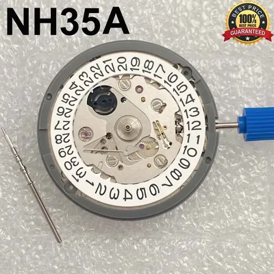Original NH35A Premium Mechanical Movement NH35 White Date wheel 24 Jewels Automatic Self-winding
