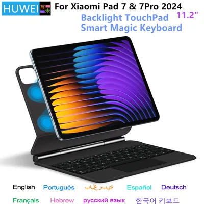 Magic Keyboard Folio For Xiaomi Pad 7 2024 Mi Pad 7 Pro 11.2" Tablet Smart Case Portuguese Spanish