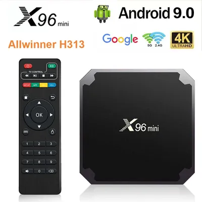 Smart TV BOX X96 Mini Android 9 Allwinner H313 Youtube 4K 1080P WiFi 2.4G LAN Ethernet Google