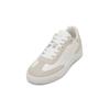 Sneaker MARC O'POLO "aus hochwertigem Rindleder", Damen, Gr. 38, cloudy weiß, dry sand, Obermaterial: 100% Leder, unifarben, Schuhe