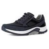 Keilsneaker GABOR ROLLINGSOFT, Herren, Gr. 9,5 (44), schwarz (dunkelblau, schwarz), Veloursleder, Mesh, sportlich, Schuhe, Schnürschuh, Halbschuh, Freizeitschuh, Außenreißverschluss, G-Weite