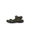 Outdoorsandale ECCO "Offroad", Herren, Gr. 44, schwarz (dunkelgrün, schwarz), Nubukleder, sportlich, Schuhe, Sommerschuh, Klettschuh, Outdoorschuh, in Trekking-Optik