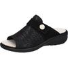 Pantolette WALDLÄUFER "HERIA", Damen, Gr. 5 (38), schwarz, Textil, Nubukleder, metallic, klassisch, Schuhe, Bequemschuh, Hausschuh, Sommerschuh in Komfortweite H=sehr weit