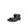 Outdoorsandale ECCO "Offroad", Herren, Gr. 43, schwarz (khaki, schwarz), Nubukleder, sportlich, Schuhe, Sommerschuh, Klettschuh, Outdoorschuh, in Trekking-Optik