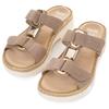 Pantolette ARA "CAPRI", Damen, Gr. 38, beige (sand), Veloursleder, unifarben, casual, Schuhe, Sandale, Sommerschuh in Weite G (= weit)