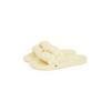 Pantolette TOMMY JEANS "TJW BRAIDED SLIDE", Damen, Gr. 39, gelb (vanille), Textil, Schuhe, Sommerschuh, Flats, Schlupfschuh, geflochtene, wattierte Bandage