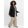 Stretch-Hose SHEEGO "Große Größen", Damen, Gr. 52, Normalgrößen, grau (helltaupe), Obermaterial: 98% Baumwolle, 2% Elasthan, unifarben, casual, regular fit lang, Hosen, im Chino-Stil, aus leichtem Twill