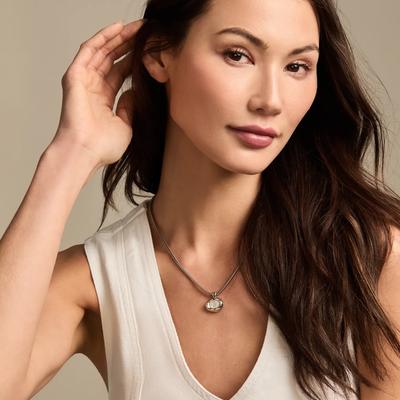 Lucky Brand Silver Pearl Pendant Necklace - Women's Ladies Accessories Jewelry Necklace Pendants