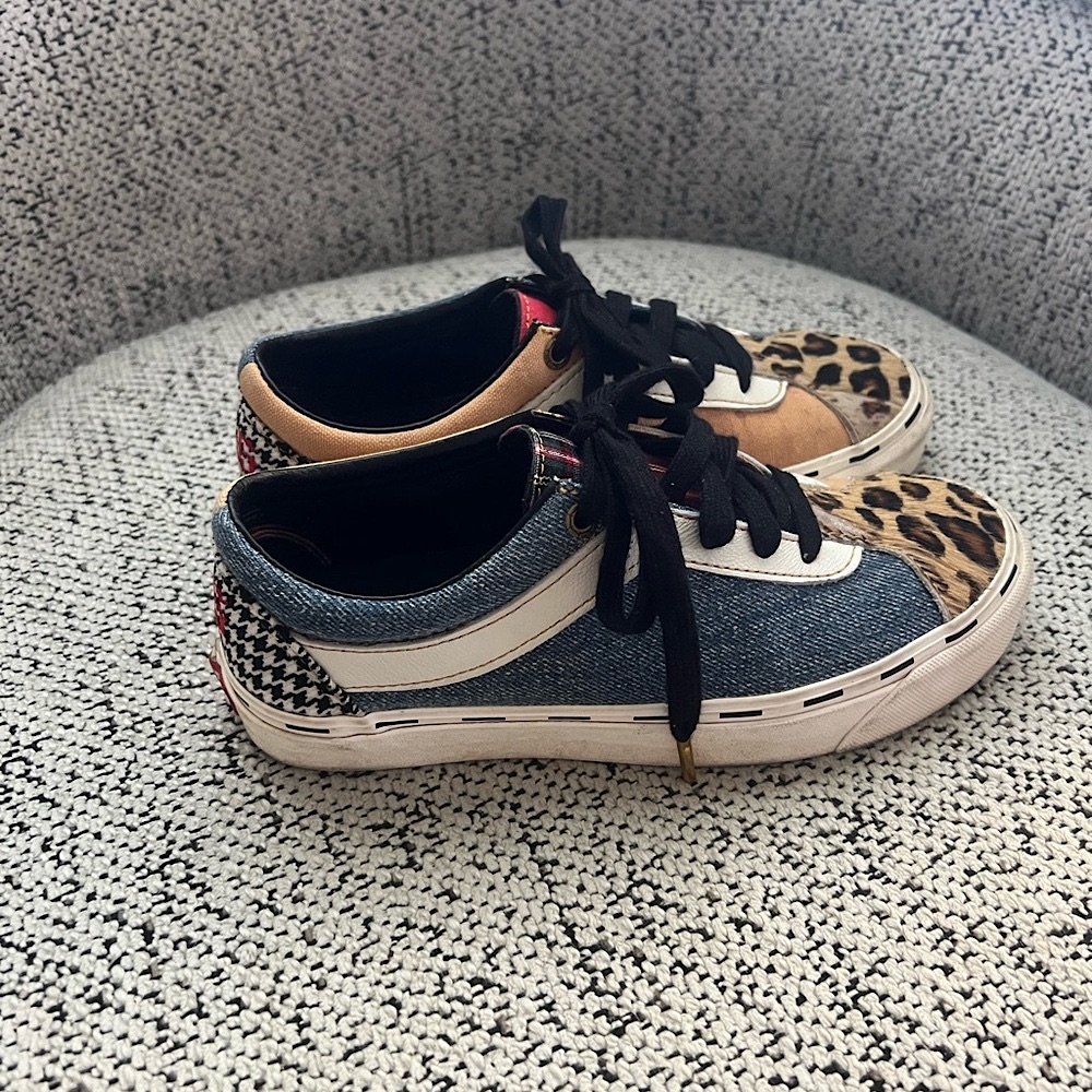 Vans Shoes | Vans Bold Ni Bender Pack Women’s 6.5 Pattern Rare Denim 66 Embroidered | Color: Black | Size: 6.5