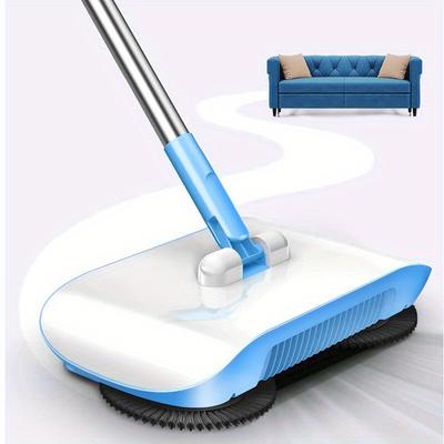 TEMU Hand Push Broom With Auto Spiral Deep , 3-in-1 Sweep Vacuum And Mop, Long Handle For On , Kitchen, Home, Officeoom, Home, Office