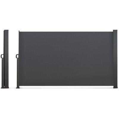 Einziehbarer Außenparavent 180 x 400 cm Anthrazitgrau Seitenrollo Image