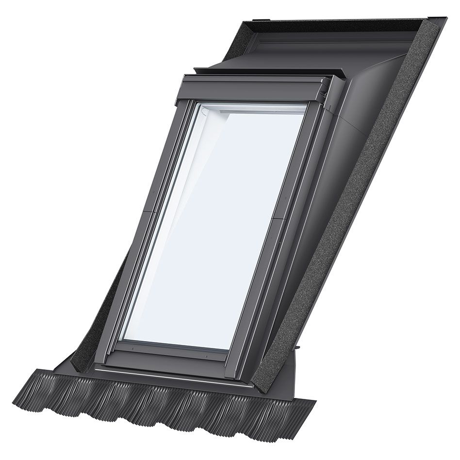 VELUX Aufkeilrahmen EAW 6000 Ziegel hoch/Welle Alu, 134x140 cm (UK08) Image