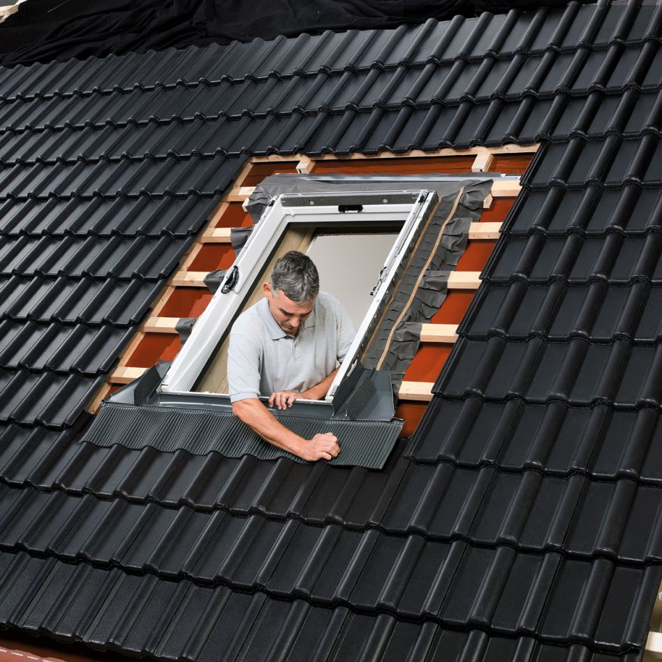VELUX Eindeckrahmen EDL 2000 Schiefer Schichtstück, 66x140 cm (FK08) Image