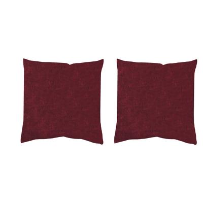 Kissenhülle HOME WOHNIDEEN "ELMER 2ER PACK MIT FÜLLUNG" Gr. 2, rot (bordeaux), B:50cm L:50cm, Polyester, Polyester, Kissenbezüge Image