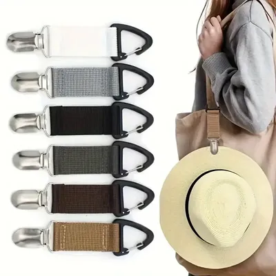 Outdoor travel straw hat clip portable hat clip multi-purpose outdoor storage clip