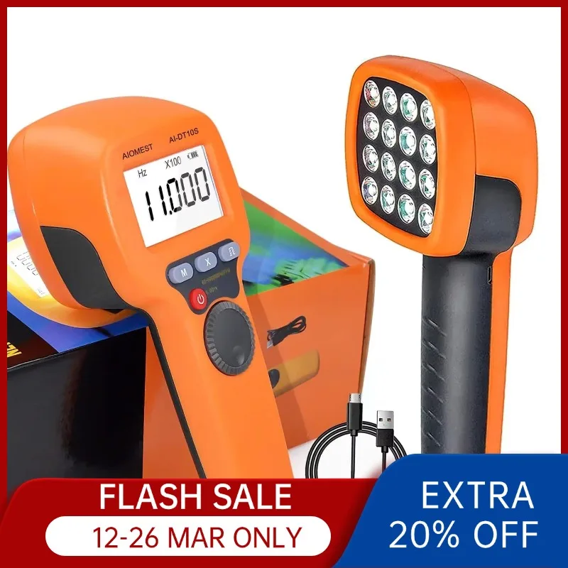 Digital LED Stroboscope Measuring 60~99,999 RPM/Hz, Non-Contact Tachometer Adjustable Strobe Light Timing Speedometer for HVAC