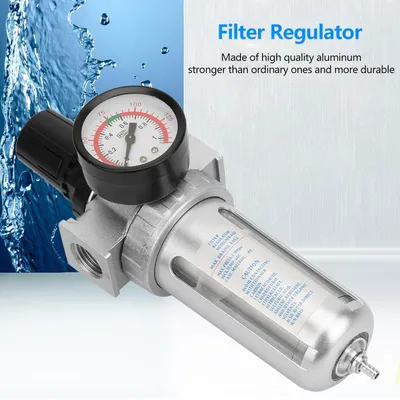 BSP 1/2" Air Compressor Moisture Water Trap Filter Regulator Pneumatic Air Filter Regulator with Mount Connection