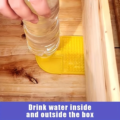 Bienentränke gegen Ertrinken, 1 Stück Plastik-Bienentränkeflaschen, Bienenfütterer, kompatibel mit 30-mm-Mineralwasserflaschen, gegen Ertrinken, breiter Bienenfütterungsbereich Image