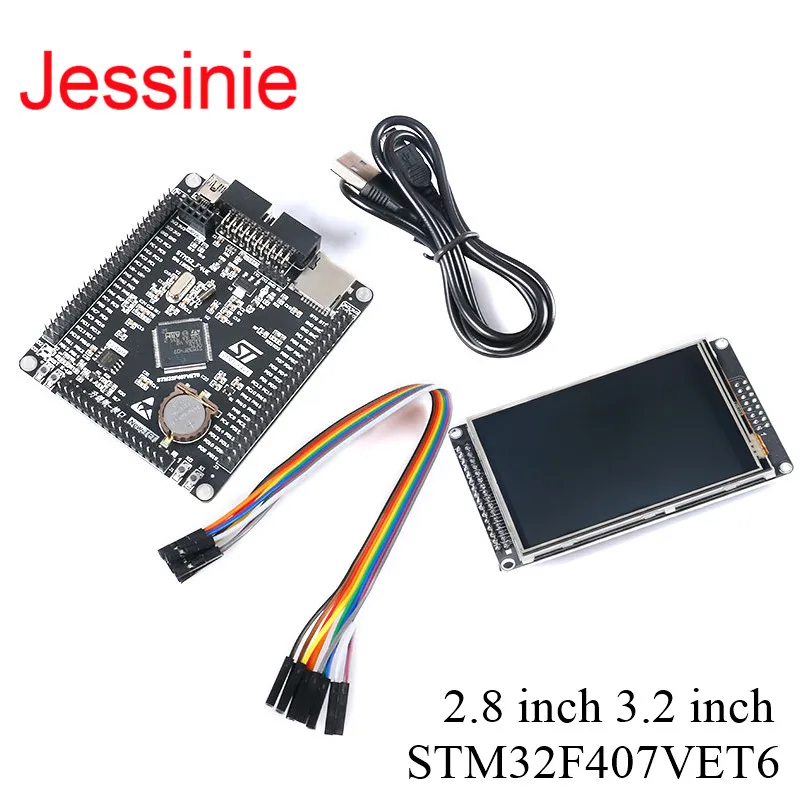STM32F407VET6 Entwicklungsboard mit 2,8/3,2 Zoll TFT LCD Bildschirmmodul, STM32F407 Cortex-M4 ARM Core System Lernboard Image