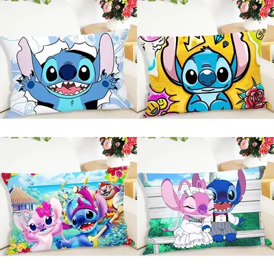 Kawaii Stitch Anqi Kissenbezug Schlafzimmer Zimmer Heimdekoration Bett Kissenbezug Wohnzimmer Sofa Image