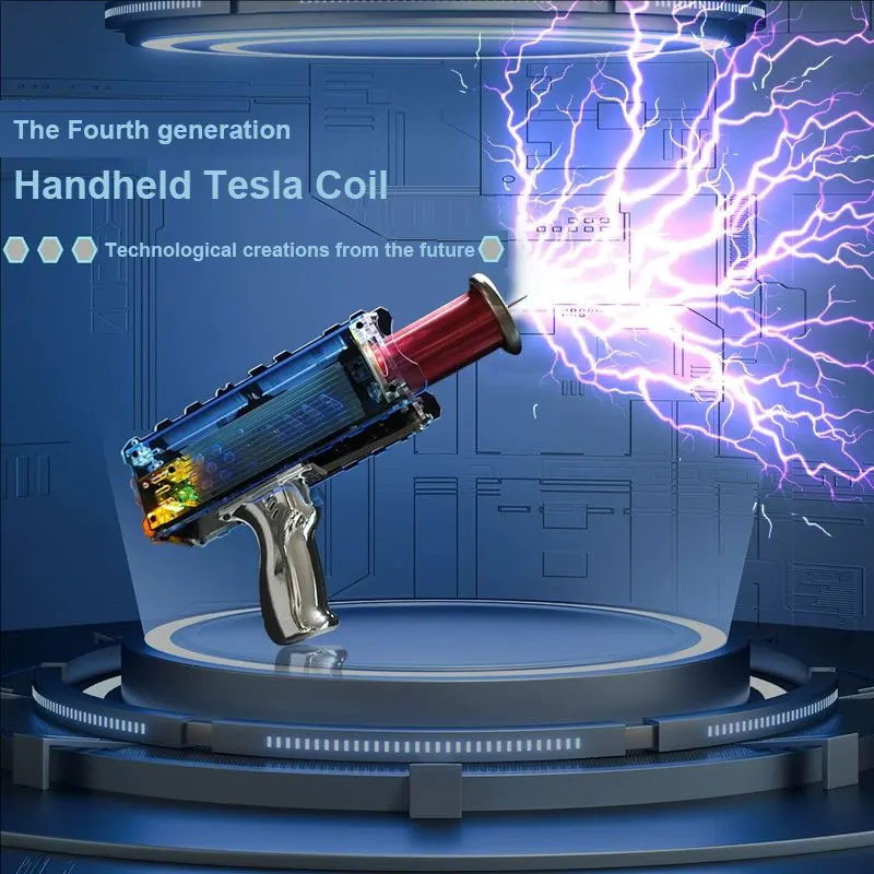 4. Generation verbesserter einstellbarer Bogen Handheld Magnetische Energie Hochspannungsgenerator künstlicher Blitz für Tesla-Spulenpistole Image