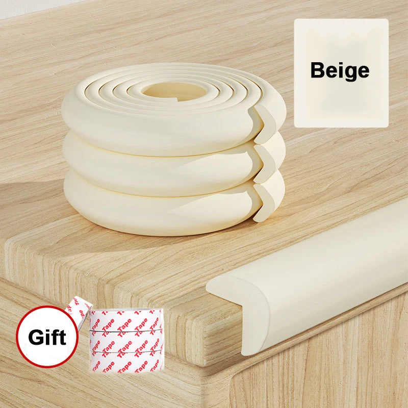 2M Weiche Baby Sicherheit Schreibtisch Tisch Kantenschutz Streifen L-Förmigen Kinder Schutz Stoßstange Rand Winkel Hause Anti-kollision Anti Crash Streifen Image