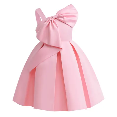 Eine Schulter Mädchen Kleid Sommer Neue Mode Party Kleine Prinzessin Baby Kleid Geburtstag Geschenk 2 3 4 5 6 7 8 9 10 Jahre Kinder Kleidung Image