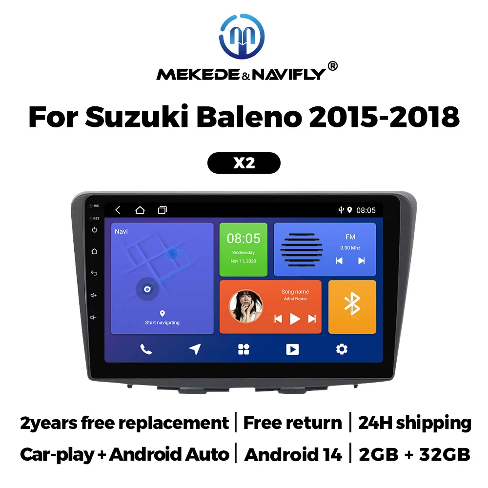 Android Autoradio für Suzuki Baleno 2015–2021 Carplay Auto Multimedia Player Navigation Intelligentes System GPS Bildschirm Stereo Image