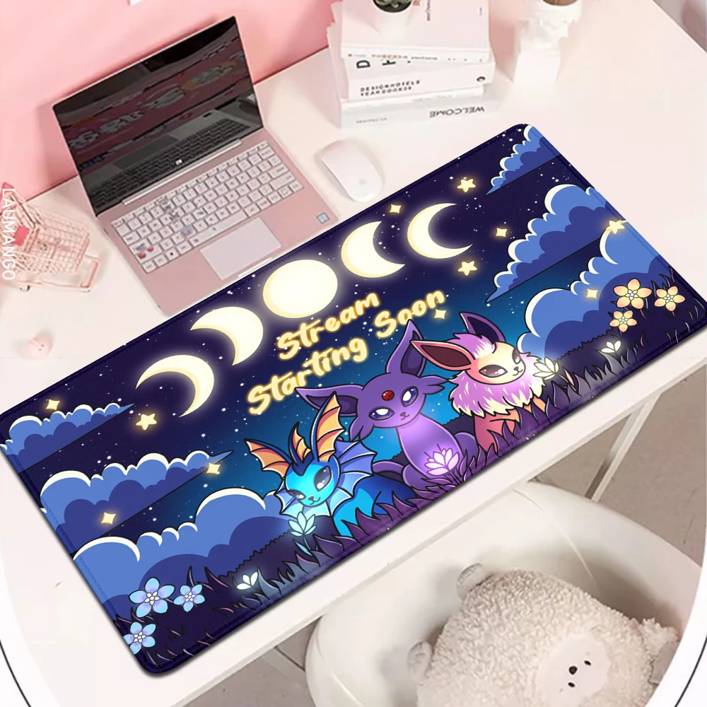 Cartoon P-Pokemons Mousepad Anime Große Schreibtisch Matte Gaming Maus Pad Pc Zubehör Für Gamer Tastatur Xxl Erweiterte matten Zimmer Dekor